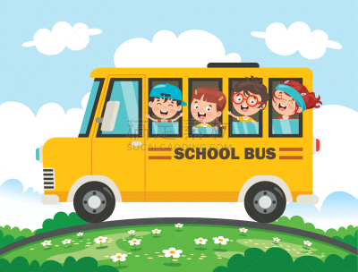 幸福,校车,儿童,汽车,小的,童年,成年学生,学校,司机,女孩