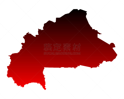 布基纳法索,分离着色,矢量,红色,图像