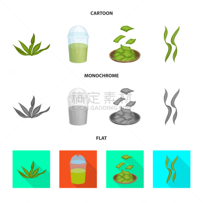 海洋,标志,蛋白质,饮料,蔬菜,素食,清新,食品,收集,设计