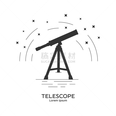 品牌名称,望远镜,太空,图标,焦点,设备用品,天空,剪影,搜寻,观看