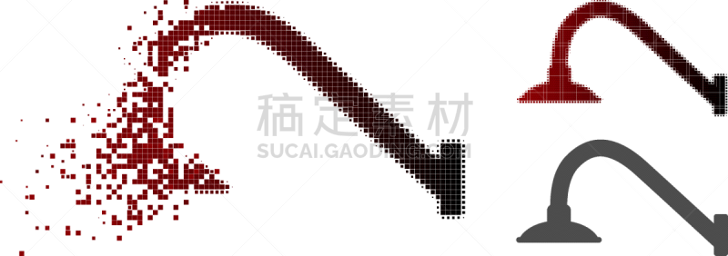食品加工机,像素化,计算机图标,迅速,无人迹,坏掉的,设备用品,喷头,点染,骨折