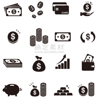 计算机图标,矢量,金融,商务,线条,计算机,图表,帐单,技术,欧元符号