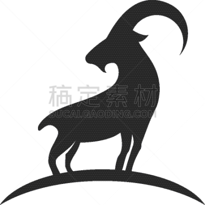 山羊,品牌名称,模板,商务,野生动物,哺乳纲,动物,有角的,剪影