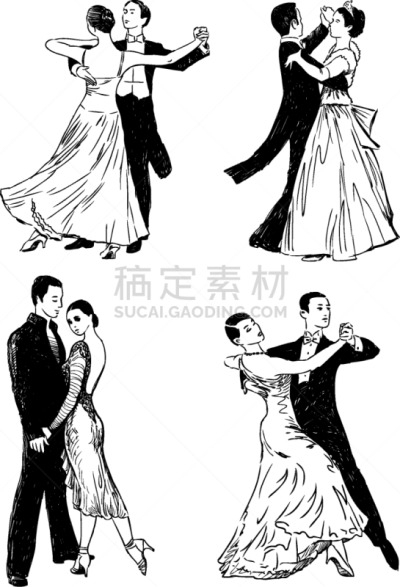 舞蹈,草图,双亲家庭,交际舞,无尾礼服,热,外套,热情,浪漫,爱