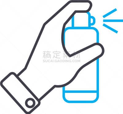 除臭剂,细的,计算机图标,成一排,白色,手臂下的,分离着色,人,喷,爱抚