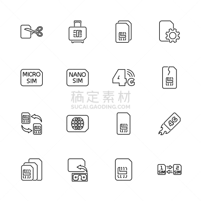 SIM卡,平坦的,计算机图标,轮廓,智慧,比例,顺序,传媒,技术,零售