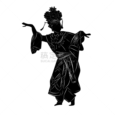 传统,简单,印度尼西亚,矢量,西爪哇,女孩,部分,背景分离,艺术家,女人