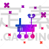 分离着色,彩色图片,图标,火星漫游者,白色背景,平视角,汽车,好奇心,技术,设备用品