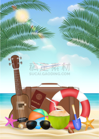 夏天,沙子,海滩,海洋,户外,白昼,季节,旅行,度假,包