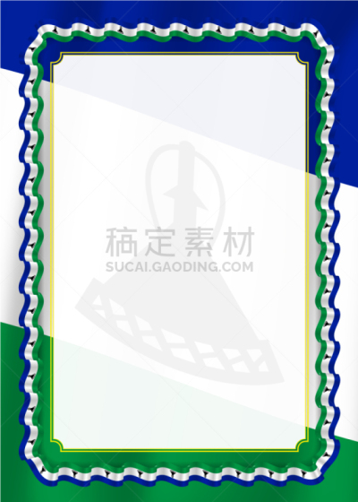 莱索托,国境线,缎带,边框,华丽的,奖,复古