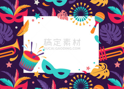 模板,音乐节,传单,化妆舞会服,事件,巴兰基利亚,面具,热带气候