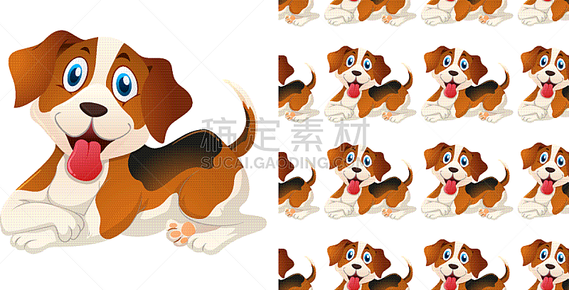 seamless background design with cute dog