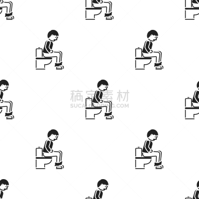 巨大的,黑色,一个人,计算机图标,男人,图像,生病,腹泻,便秘