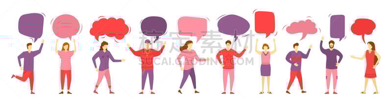 人,人群,说话,对话气泡框,商务,社会化网络,与其他女人交谈,一个人,女人,想法