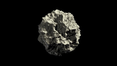 太空中的小行星岩石或流星体