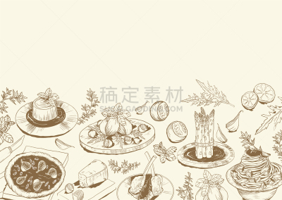 草图,地中海美食,图像,矢量,蔬菜,西红柿,芦笋,地中海,餐馆,黑板