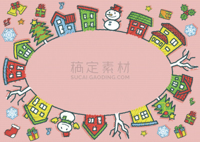 线条,粗糙的,潦草,房屋,椭圆形,彩色图片,粉色背景,华丽的,城镇景观