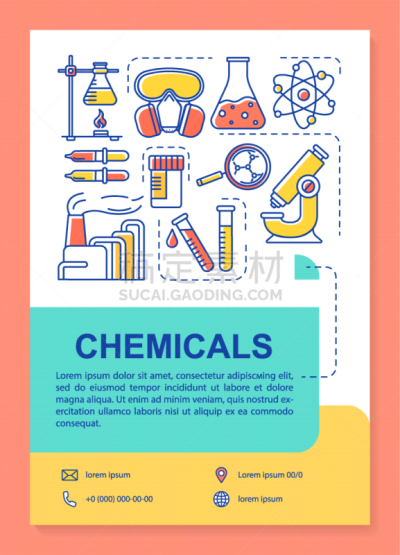 chemicals industry poster template layout