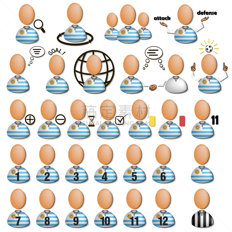 符号,足球运动员,乌拉圭,运动,球,策略,绘画插图,足球,制服,衬衫