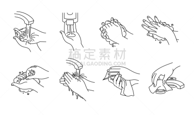 手,健康保健,部分,绘画插图,轮廓,信息图表,人,安全的