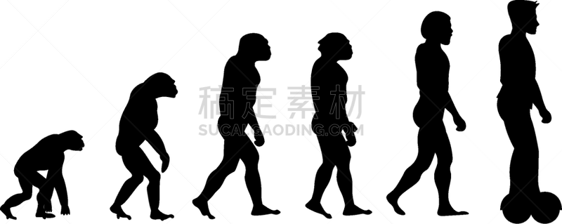 猴子,理论设计标签,男人,小型摩托车,分离着色,多代家庭,人,人属,发展