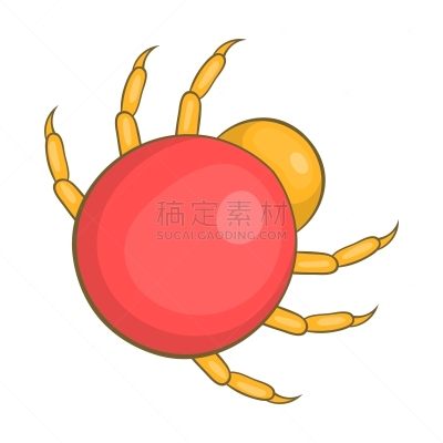 寄生的,螨,图标,漫画,不卫生的,惊骇,卫生,顺序,生病