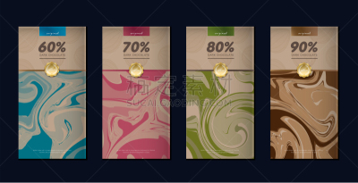 模板,标签,矢量,品牌标记,华贵,巧克力条,时髦的,商品,式样,暗色