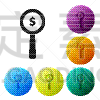 放大镜,黑色,美元符号,计算机图标,商务,焦点,设备用品,渴望,搜寻