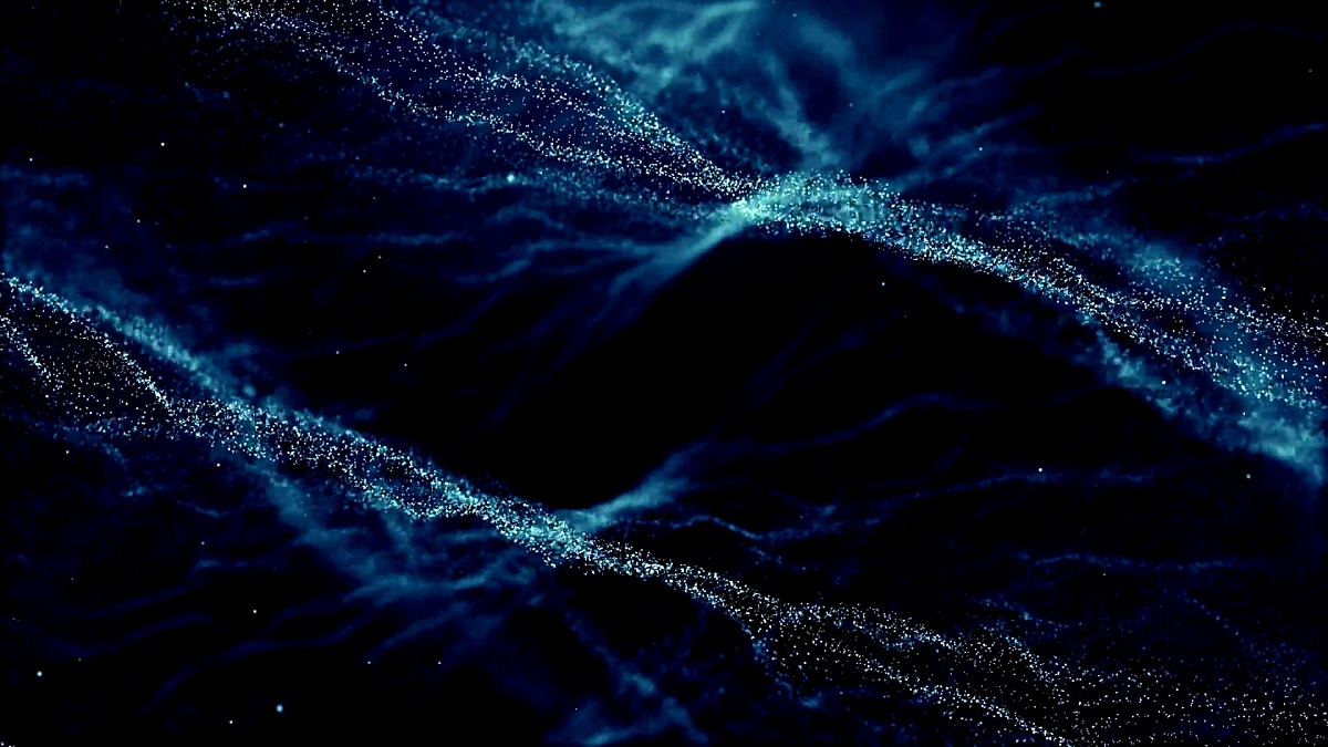 粒子蓝尘抽象光bokeh运动标题电影背景循环