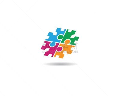 谜题游戏,矢量,图标,黄色,互联网,符号,团队,概念,塑胶