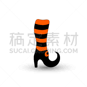 分离着色,条纹,女巫,靴子,白色背景,可爱的,白色,秘密,请柬