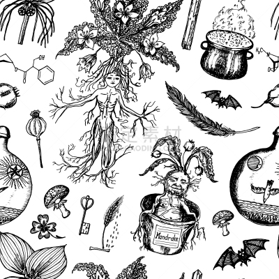 成分,植物,绘画插图,雕刻图像,手,幻想,巫术,花,复古,虚构
