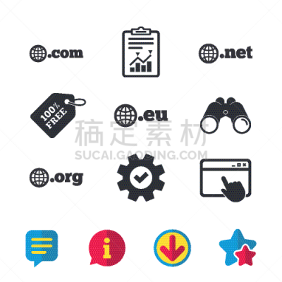 com域名,标志,网,平坦的,不明确的地点,电子邮件,技术,图像,根部