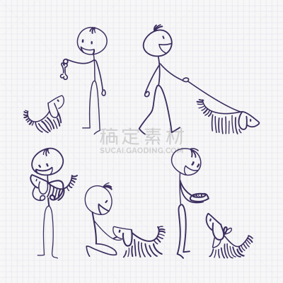 宠物,狗,注视镜头,小雕像,简笔人物画,与众不同,创造力,护士,男人,喂养