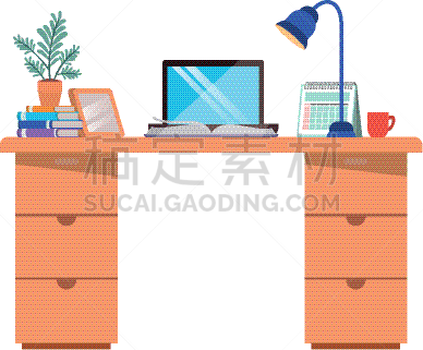 办公室,书桌,笔记本电脑,计算机图标,分离着色,流程图,商务,计算机,咖啡