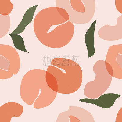 四方连续纹样,李子,矢量,动物手,绘制