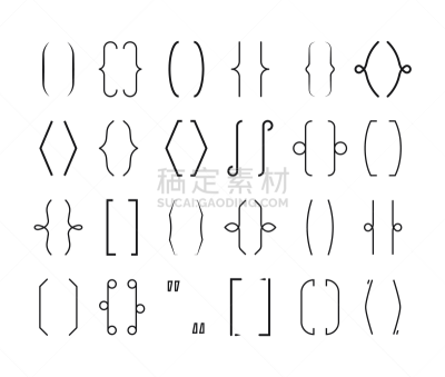矢量,支柱,符号,几何形状,线条,高雅,插画,托架,数码图形,边框