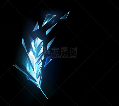 冰,水晶,翎毛,轻的,创造力,精神振作,闪亮的,高雅,几何形状,飞