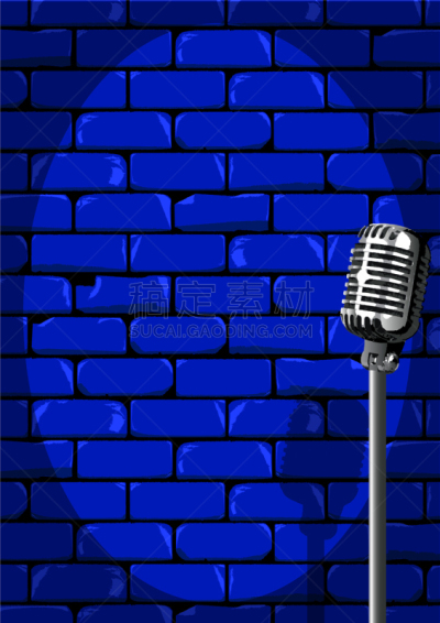 夜总会,舞台,墙,红色,事件,斑点,传声器架,歌手,表演者