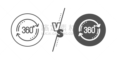 VR360,网络空间,标志,文凭,充满的,线图标,轮廓,概念,相机,转