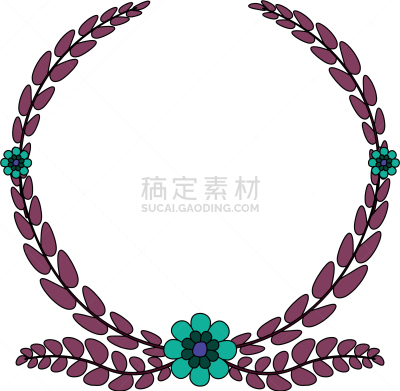叶子,花环,春天,绿色,华丽的,浪漫,艺术,植物学,花,爱