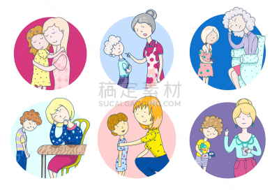 父母,母亲,个性,可爱的,家庭,女人,爱,相伴