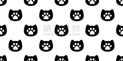 脚印,式样,绘画插图,矢量,爪子,动物头,小猫,狗,猫,卡通