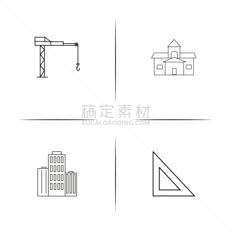 直的,建筑业,图标,建筑体,工业,图像,矢量,城市天际线,石洞壁画,三角板