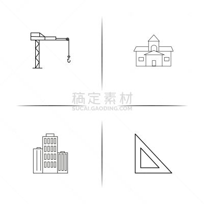 直的,建筑业,图标,建筑体,工业,图像,矢量,城市天际线,石洞壁画,三角板