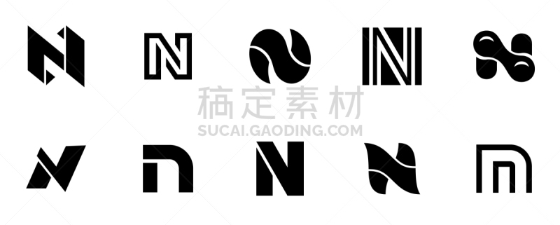 品牌名称,英文字母N,商务,几何形状,字母,字母表次序,信函,模板,布置,弯曲