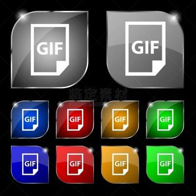 GIF动图,标志,数字10,活页夹,图标,按键区,分离着色,书,商务,布置