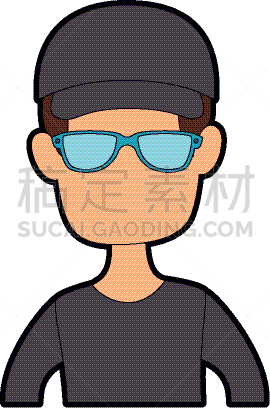 男人,侧面像,卡通,商务,人,概念,肖像,图像,违约