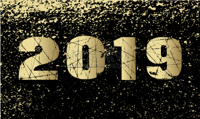 2019,新年前夕,黄金,图像,雪,无人,艺术品,矢量,庆祝,下雪