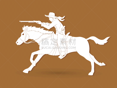 牛仔,马,分离着色,白色,人,男人,品牌名称,瞄准